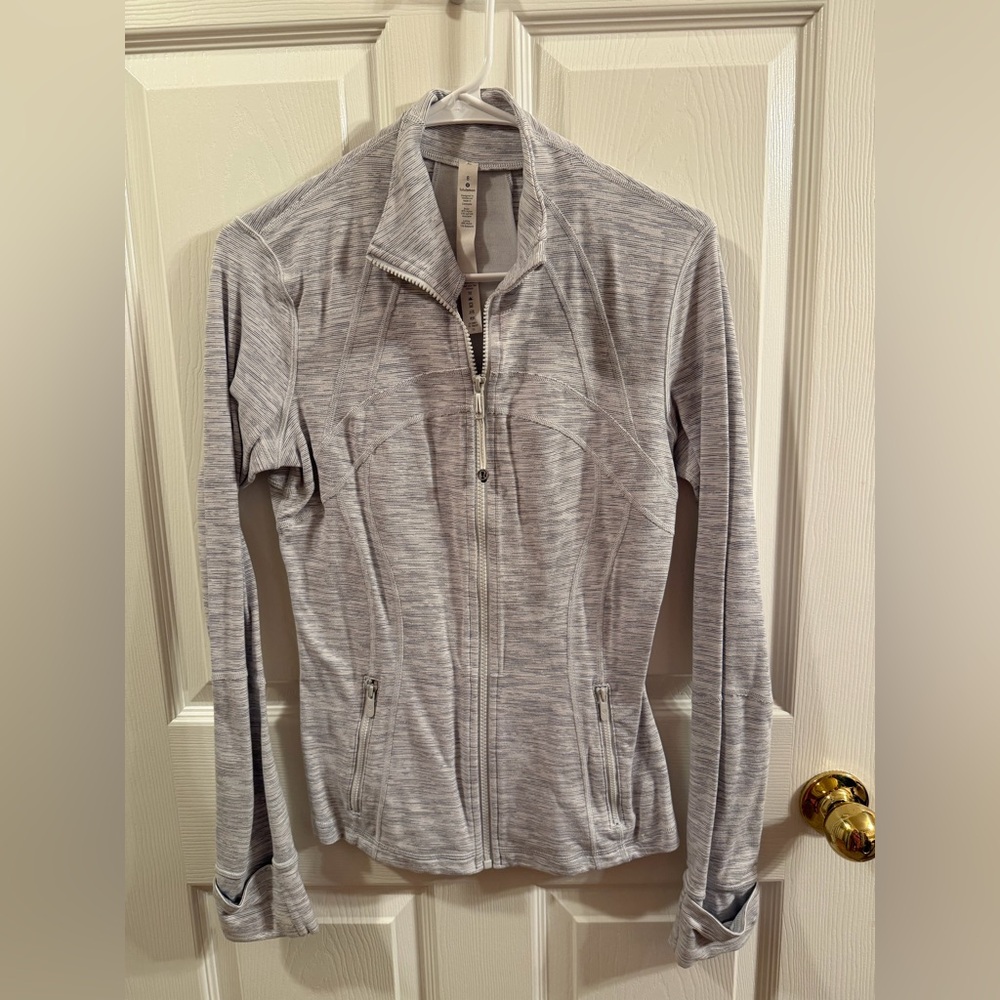 Lululemon White & Light Gray Define Jacket